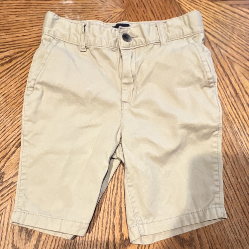 Children's PLACE Boys Adjustable Waist Chino Shorts Size 6, Beige, Pockets